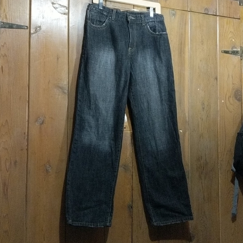 Calvin Klein Black Denim Jeans W33 Straight Cut